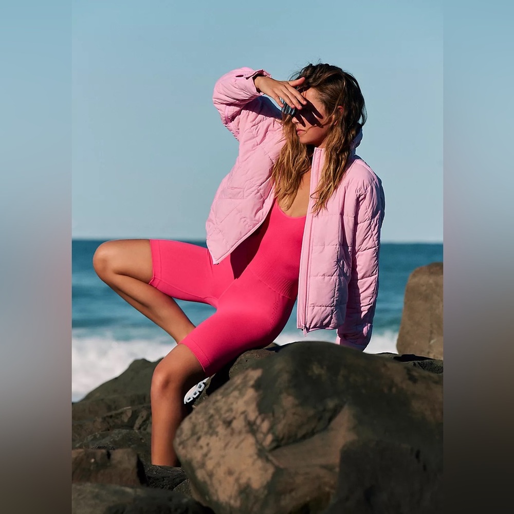 Free People Pink Quilted Puffer Jacket - Picture 3 of 15